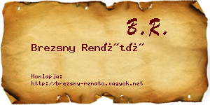 Brezsny Renátó névjegykártya